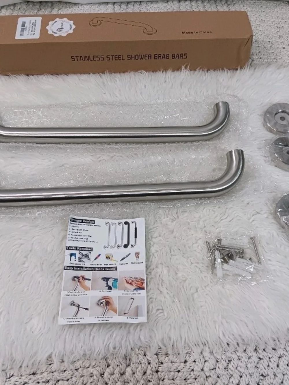 New Stainless Steel Shower Grab Bar 2 Pack Safety Handle